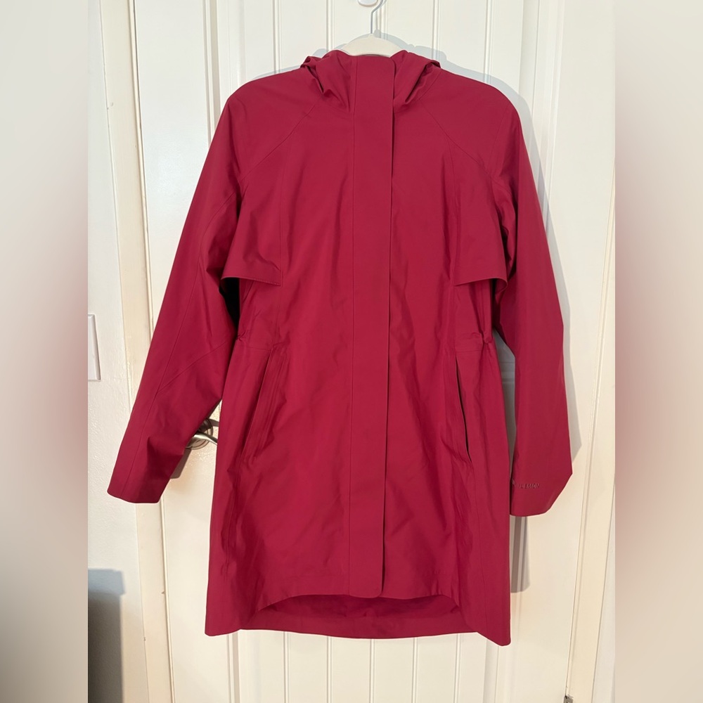 Lululemon Rain Rebel Jacket•Waterproof Long Coat•Pomegranate•FLAWLESS•Sz 10 - Picture 7 of 16